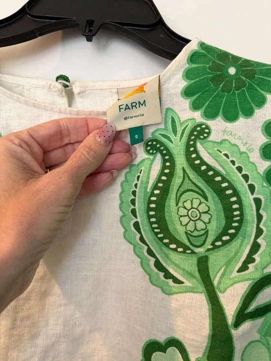 Farm Rio Festival Green Midi Skirt & Blouse - Picture 9 of 16